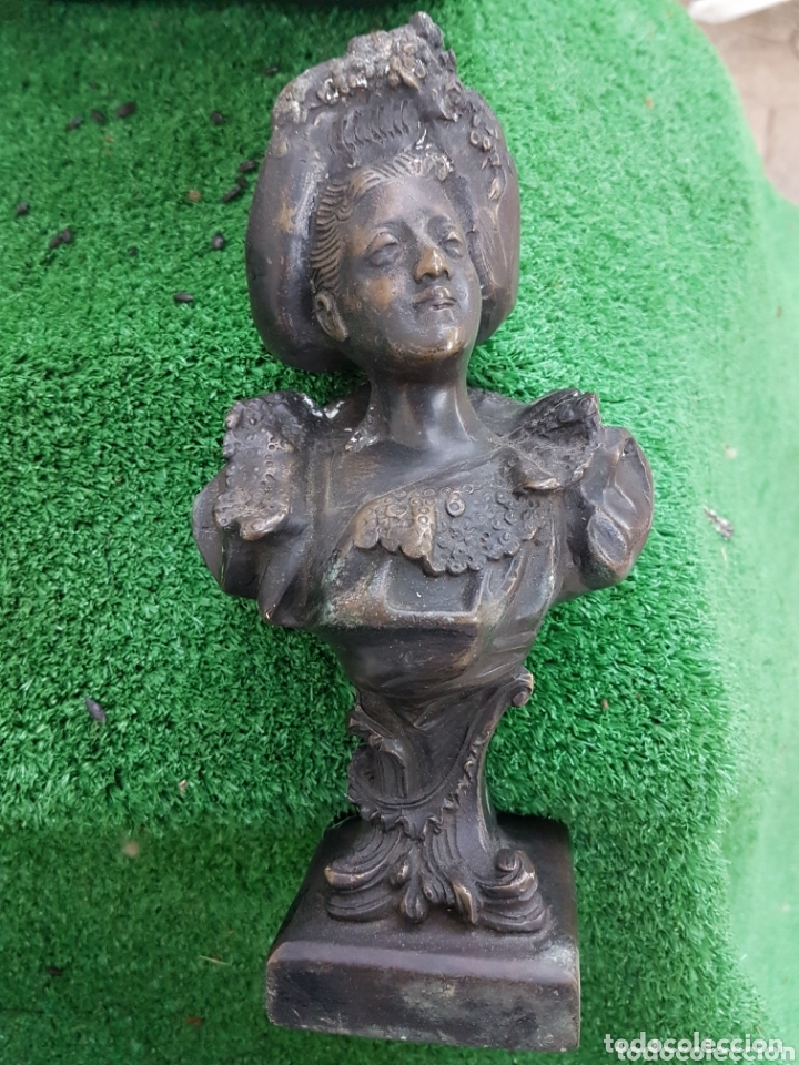 Antig&uuml;edades: ANTIGUO BUSTO DE BRONCE FINALES DEL XIX - Foto 1