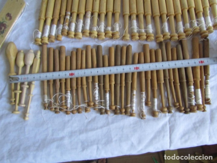 Antig&uuml;edades: Conjunto de bolillos de madera - Foto 5