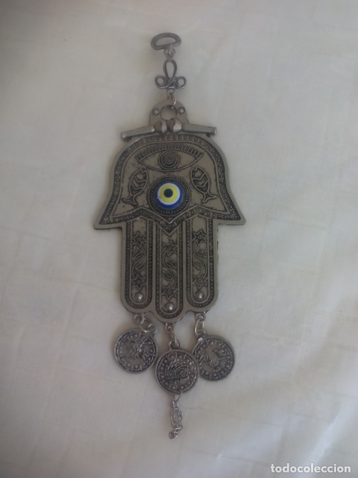 Antig&uuml;edades: COLGANTE DE PARED MANO DE FATIMA. 17 cm