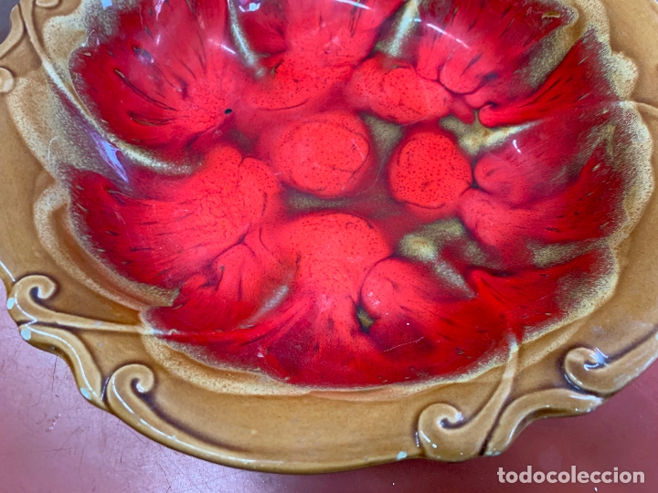 Antig&uuml;edades: Centro de mesa conb espectacular color interior. Mide 28cms de diametro - Foto 4