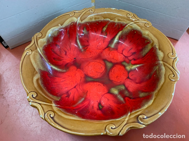 Antig&uuml;edades: Centro de mesa conb espectacular color interior. Mide 28cms de diametro - Foto 1