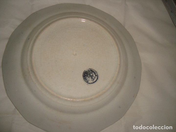 Antig&uuml;edades: PLATO DE LOZA PICKMAN 24cm. - Foto 4