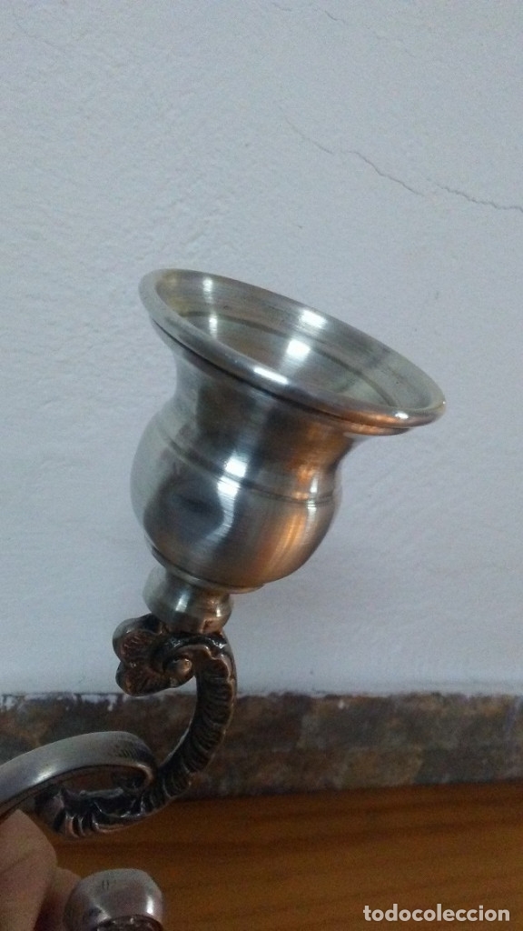 Antig&uuml;edades: PRECIOSO CANDELABRO DE PLATA - Foto 8