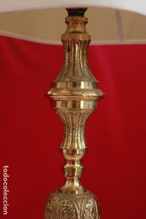 Antig&uuml;edades: L&aacute;mparas de pie a&ntilde;os 70 de bronce. - Foto 3