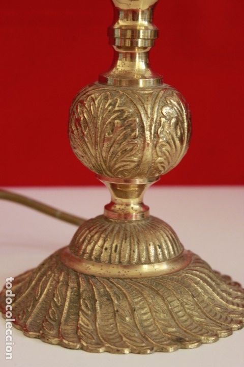 Antig&uuml;edades: L&aacute;mparas de pie a&ntilde;os 70 de bronce. - Foto 4