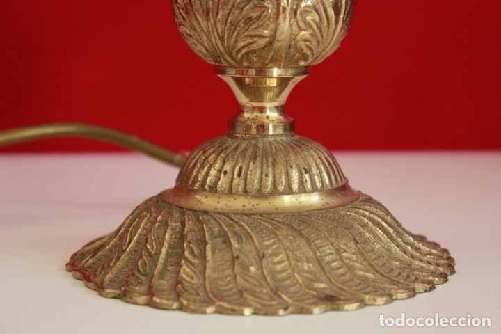 Antig&uuml;edades: L&aacute;mparas de pie a&ntilde;os 70 de bronce. - Foto 5