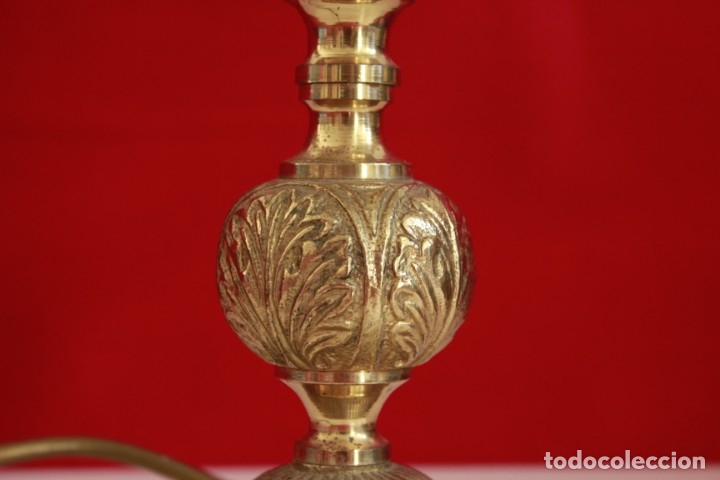 Antig&uuml;edades: L&aacute;mparas de pie a&ntilde;os 70 de bronce. - Foto 6