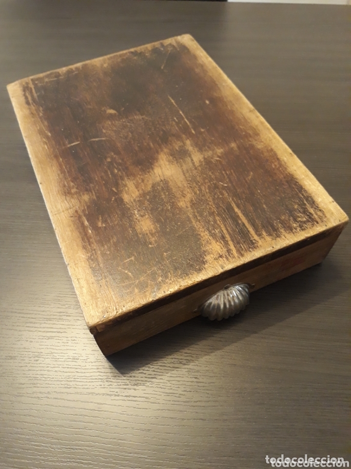 Antig&uuml;edades: Antigua Caja Madera con tapa