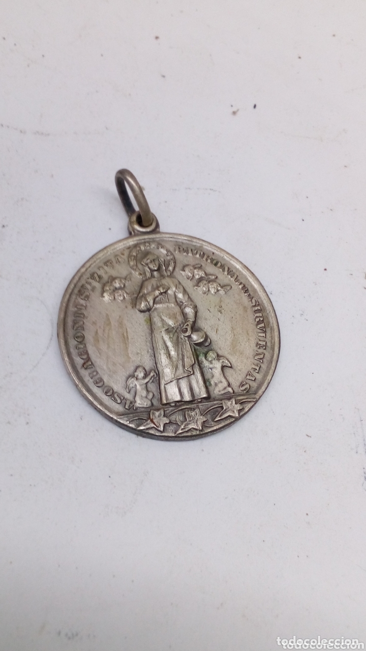 Antig&uuml;edades: Medalla religiosa de metal - Foto 1