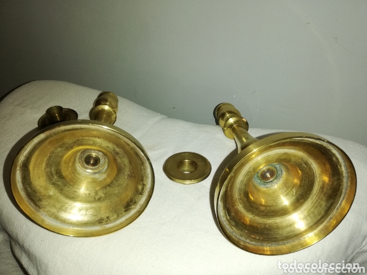 Antig&uuml;edades: Candelabros en laton - Foto 3