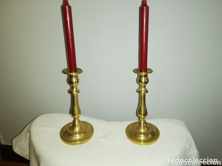 Antig&uuml;edades: Candelabros en laton - Foto 5