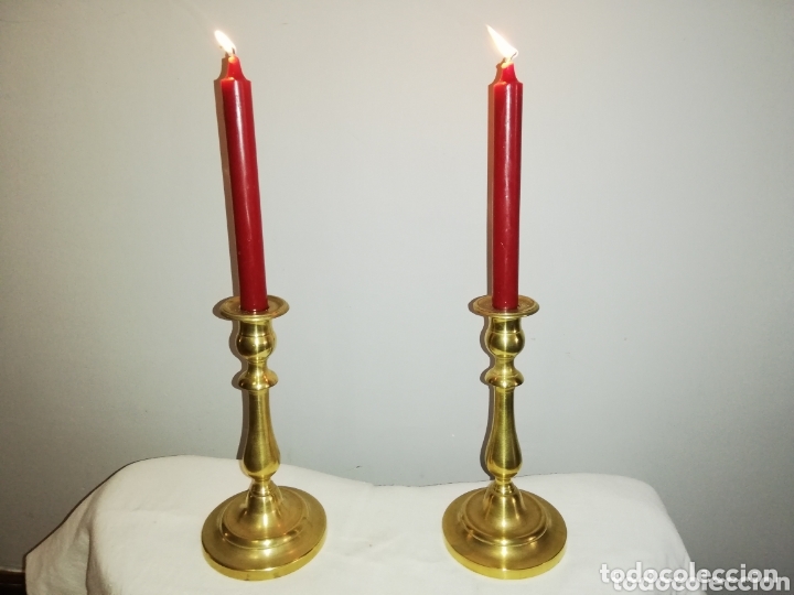 Antig&uuml;edades: Candelabros en laton - Foto 1