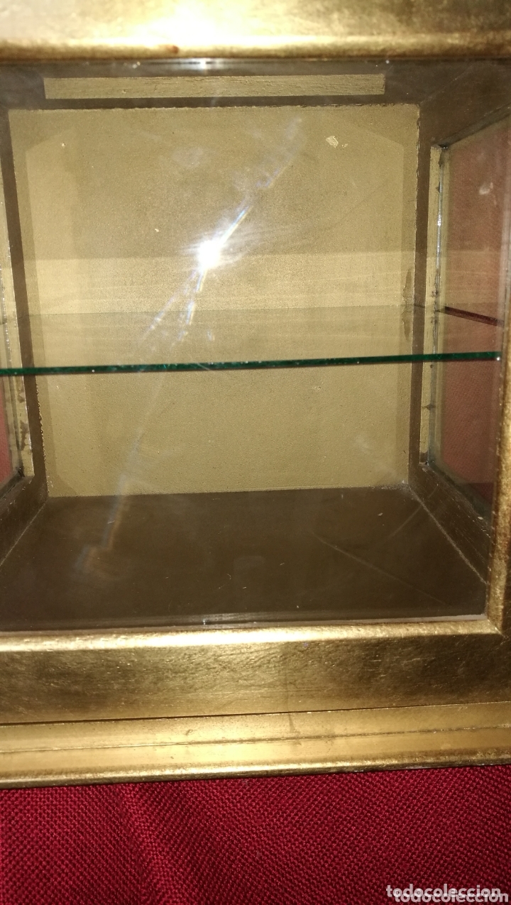 Antig&uuml;edades: VITRINA EXPOSITORA MADERA DORADA - Foto 4