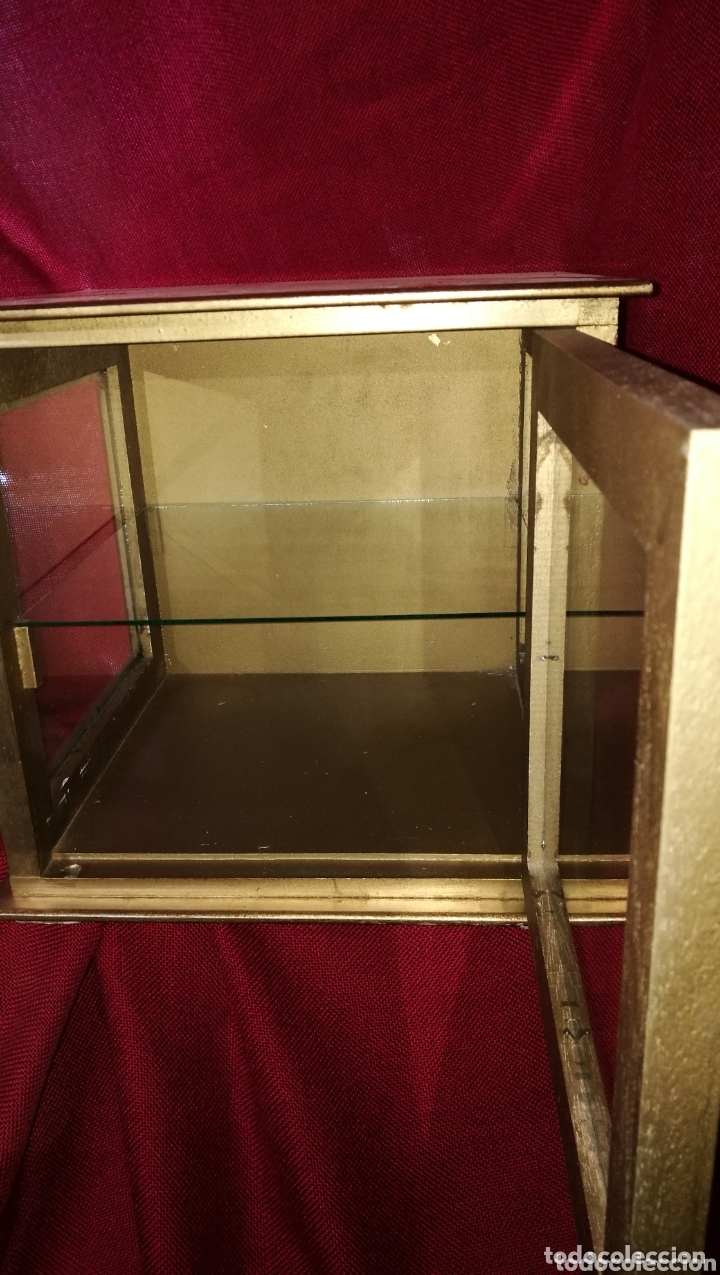Antig&uuml;edades: VITRINA EXPOSITORA MADERA DORADA - Foto 5