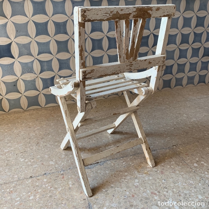 Antig&uuml;edades: PEQUE&Ntilde;A SILLA PLEGABLE - Foto 3