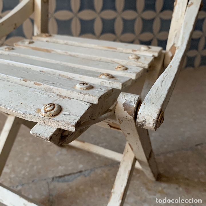 Antig&uuml;edades: PEQUE&Ntilde;A SILLA PLEGABLE - Foto 6