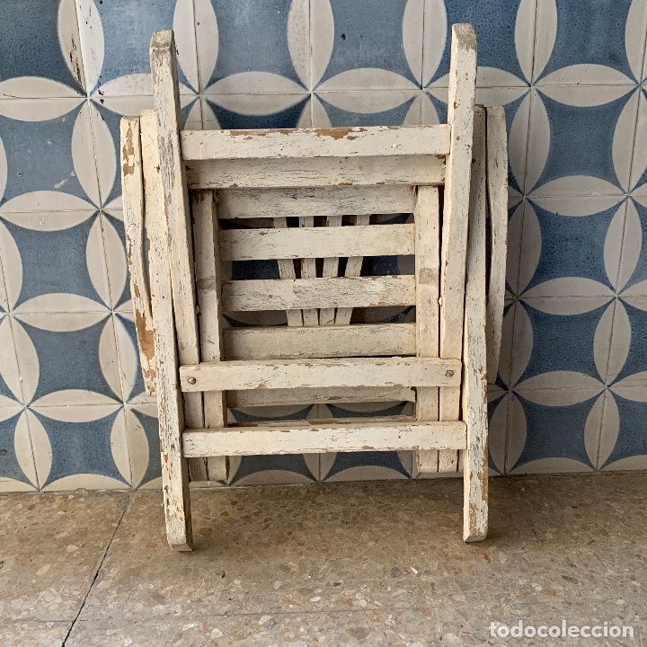 Antig&uuml;edades: PEQUE&Ntilde;A SILLA PLEGABLE - Foto 11