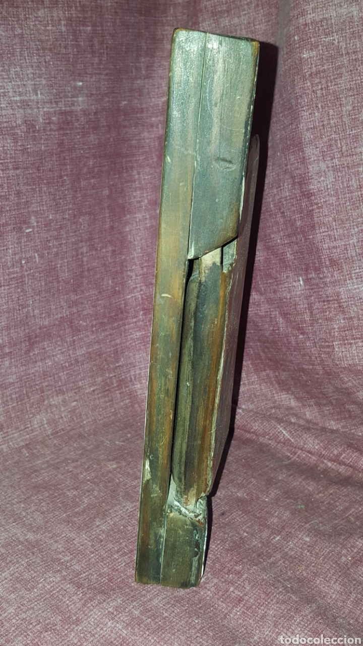 Antig&uuml;edades: ANTIGUO ICONO-TRIPTICO DE MADERA - Foto 8