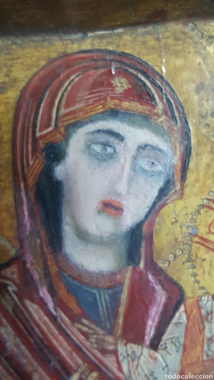 Antig&uuml;edades: ANTIGUO ICONO-TRIPTICO DE MADERA - Foto 19