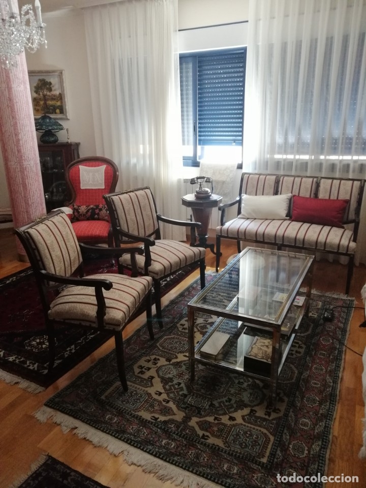 Antig&uuml;edades: Tresillo Isabelino caoba - Foto 2