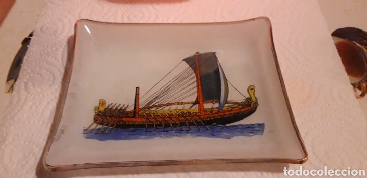 Oggetti Antichi: Bandeja o plato peque&ntilde;o decorativo de cristal mate