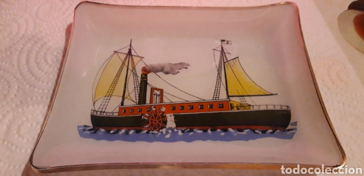 Oggetti Antichi: Bandeja o plato peque&ntilde;o decorativo en cristal mate