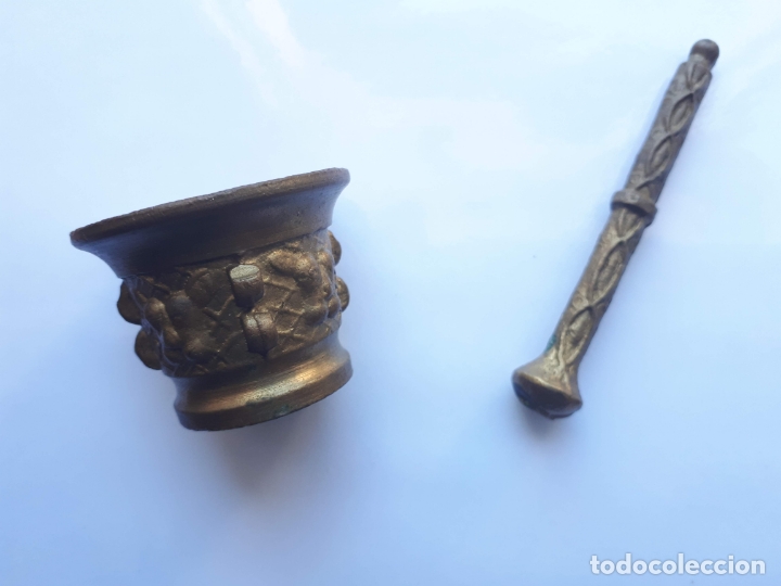 Antig&uuml;edades: Almirez bronce peque&ntilde;o - Foto 1
