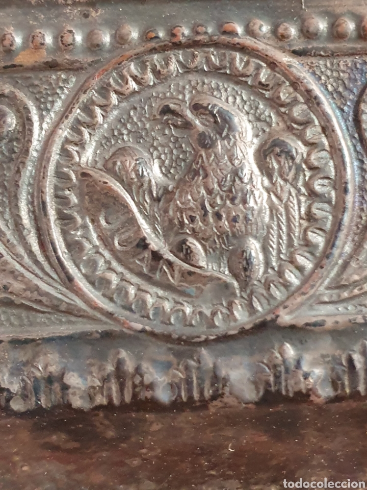 Antig&uuml;edades: PLACA EN RELIEVE DE NUESTRO PADRE JESUS DEL GRAN PODER CON BA&Ntilde;O DE PLATA - Foto 4