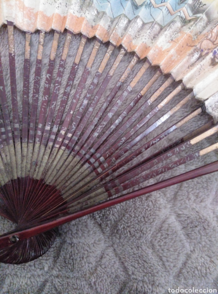 Antig&uuml;edades: Abanico chino de ni&ntilde;a en madera - Foto 3