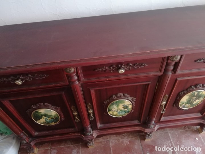 Antig&uuml;edades: ANTIGUO TAQUILL&Oacute;N COLOR CAOBA. - Foto 2