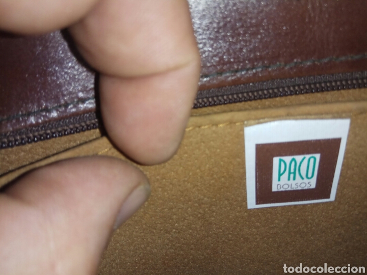 Antig&uuml;edades: Cartera chequera de piel 20 cm - Foto 3
