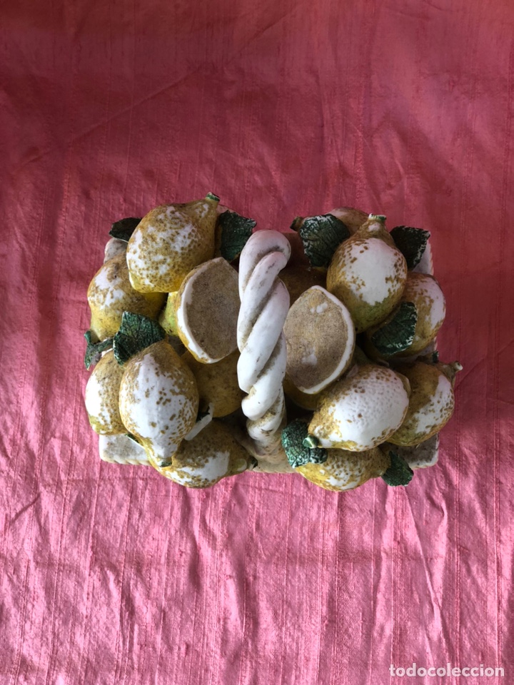 Antig&uuml;edades: Cesto porcelana con limones - Foto 2