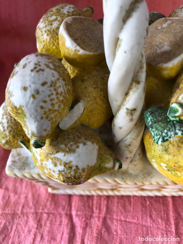 Antig&uuml;edades: Cesto porcelana con limones - Foto 3
