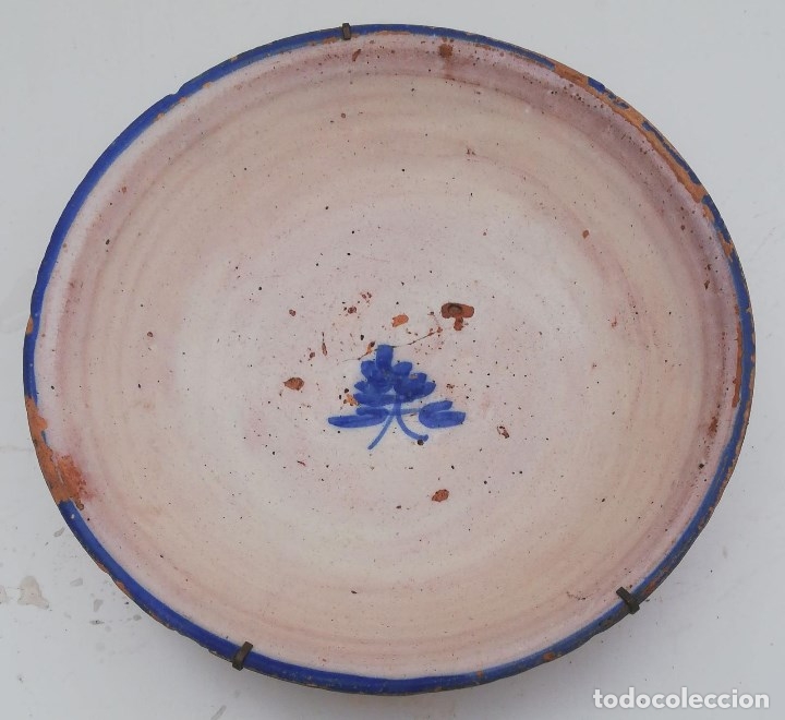 Antig&uuml;edades: PLATO ANTIGUO DE TALAVERA 25 CMS. DE DIAMETRO - Foto 1
