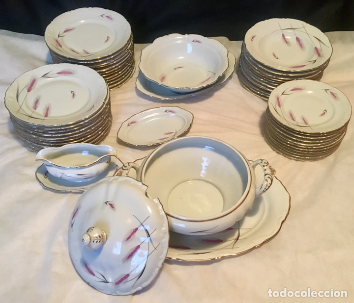 vajilla santa clara 52 piezas antigua - Comprar Cerámica y Porcelana de