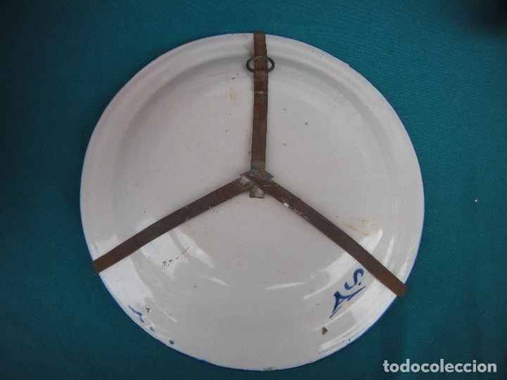 Antig&uuml;edades: PLATO DE MANISES FIRMADO AS - Foto 3