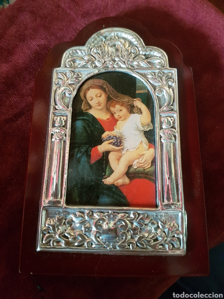 Antig&uuml;edades: ANTIGUO CUADRO DE PLATA DE LA VIRGEN - Foto 1