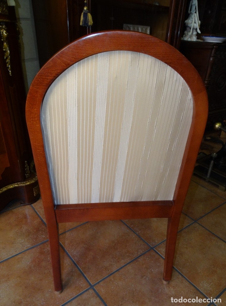 Antig&uuml;edades: SILLA TAPIZADA CON APOYABRAZOS - Foto 2