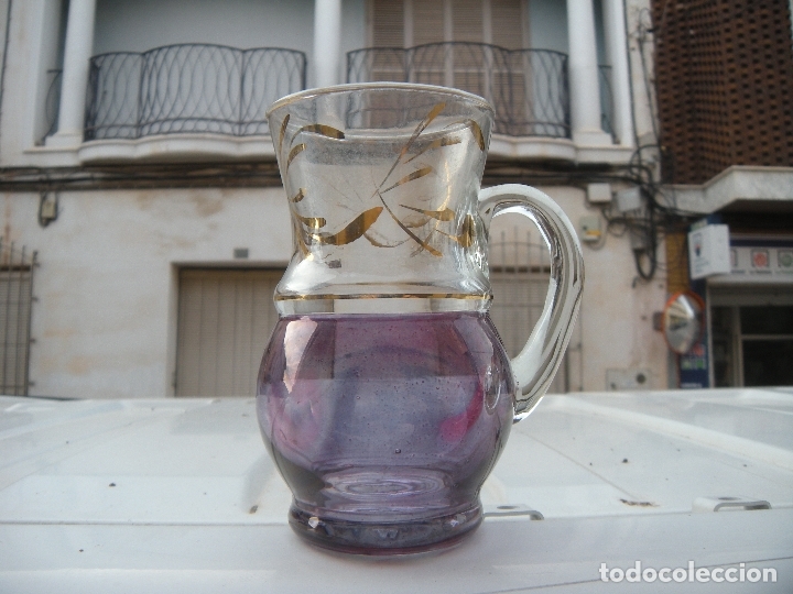 Antig&uuml;edades: JARRA DE CRISTAL BICOLOR - Foto 4