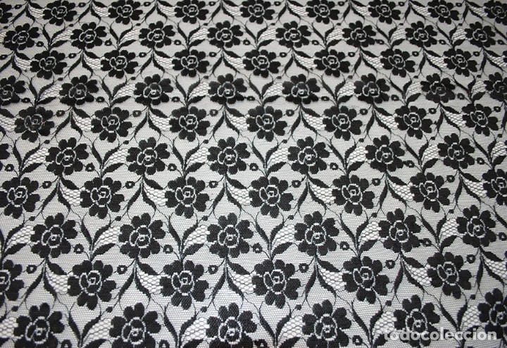 Antig&uuml;edades: MANTILLA NEGRA DE BLONDA - Foto 5