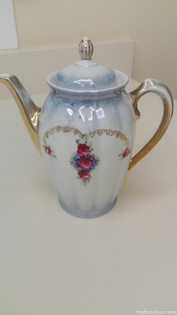 Antig&uuml;edades: Cafetera de porcelana, a&ntilde;os 50. - Foto 1