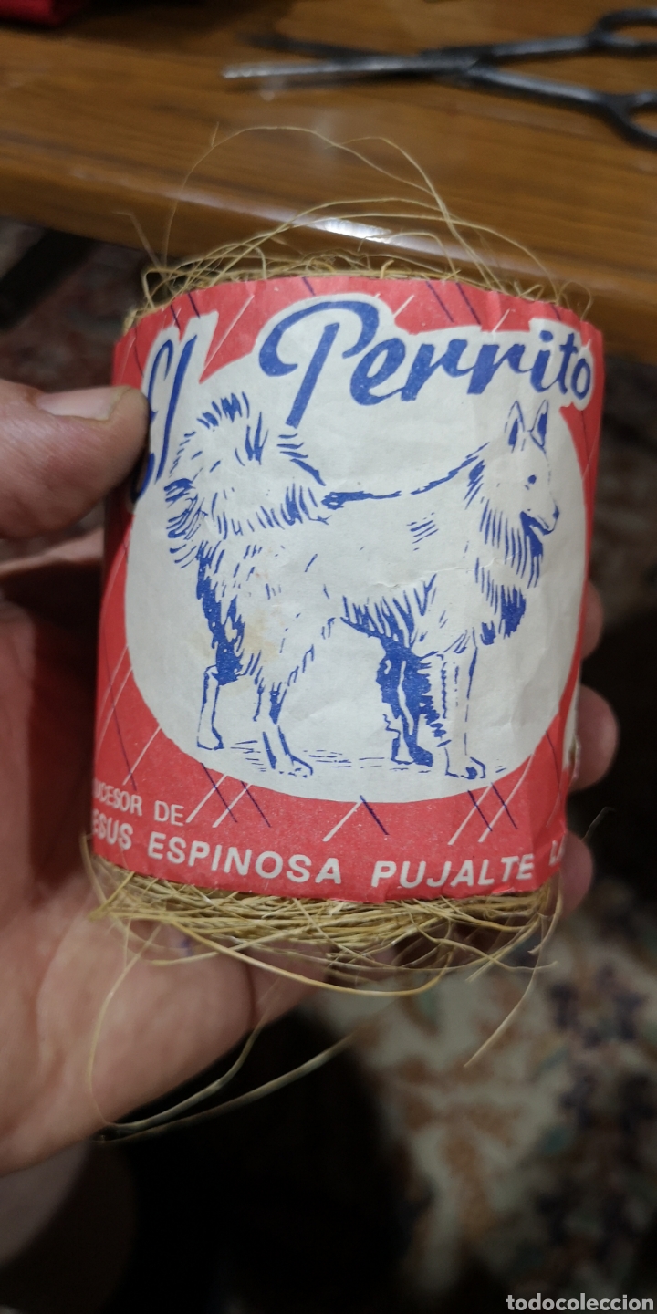 Antig&uuml;edades: Antiguo estropajo de estopa el perrito la raya Murcia