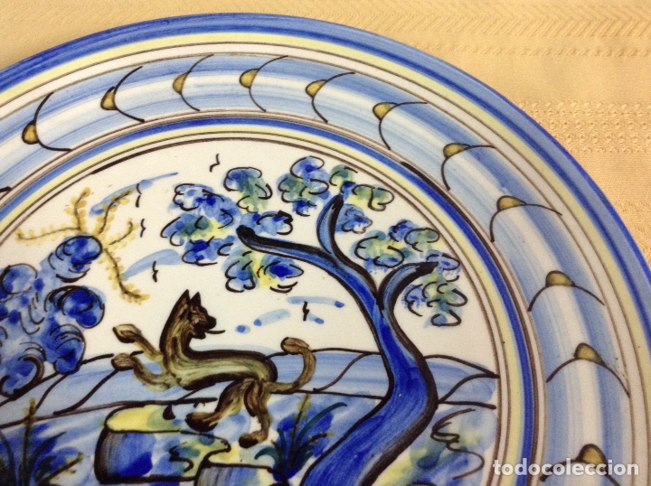 Antig&uuml;edades: Antiguo gran plato de Talavera - Foto 4