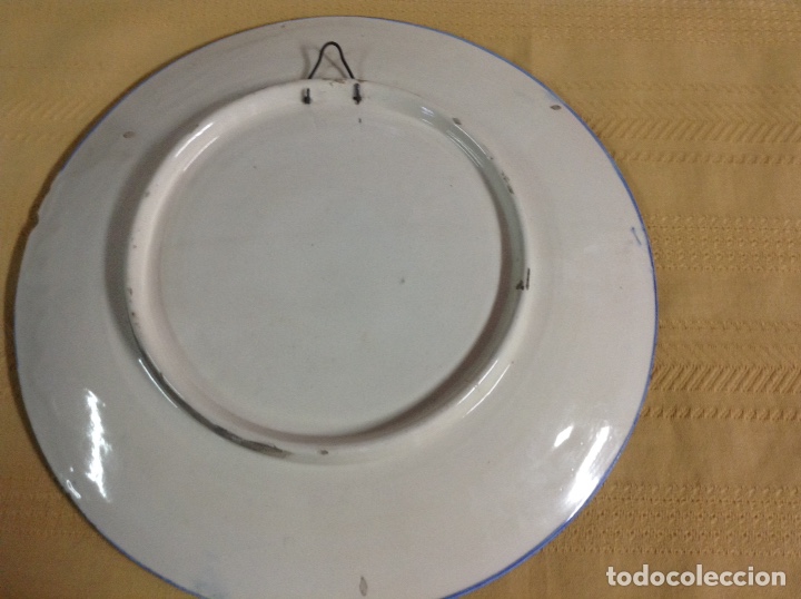 Antig&uuml;edades: Antiguo gran plato de Talavera - Foto 5