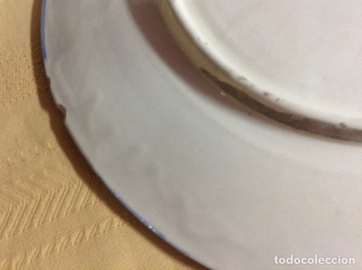 Antig&uuml;edades: Antiguo gran plato de Talavera - Foto 6