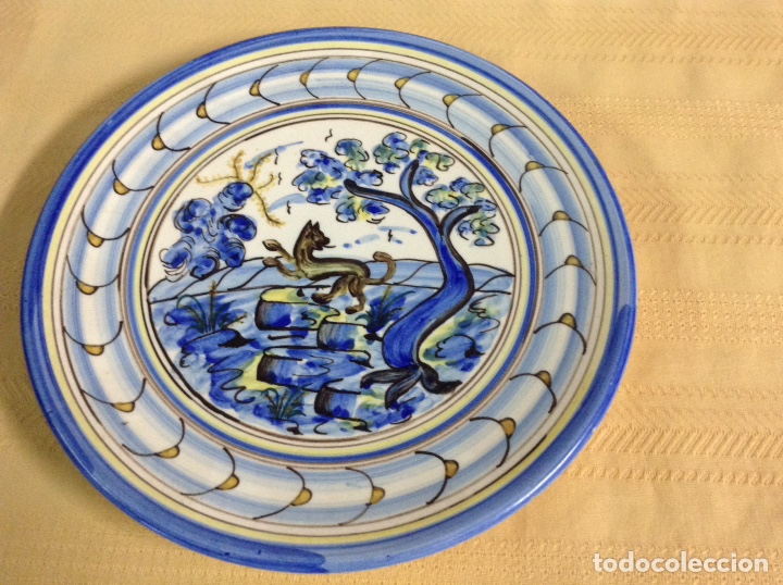 Antig&uuml;edades: Antiguo gran plato de Talavera - Foto 1