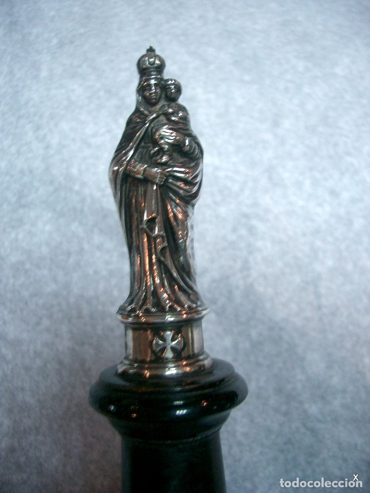 Antig&uuml;edades: Virgen del pilar en plata, peana de madera. - Foto 4