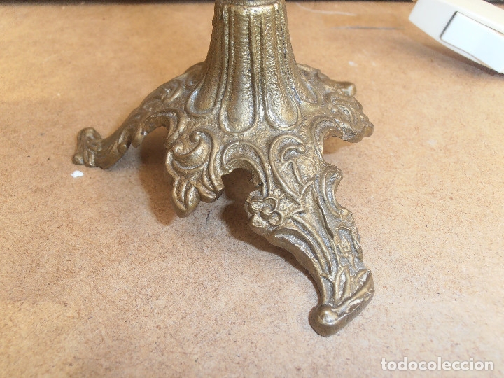 Antig&uuml;edades: LAMPARA MESILLA EN BRONCE - Foto 5