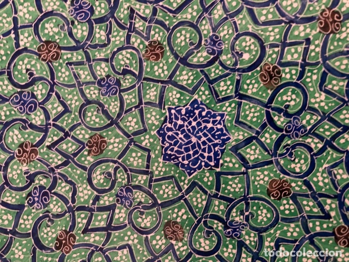 Antig&uuml;edades: CENTRO DE MESA PERSA, PINTADO A MANO - Foto 3