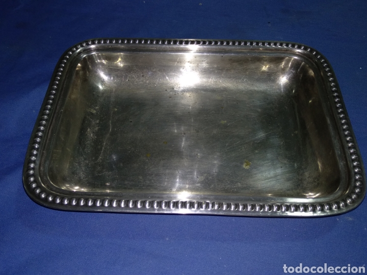 Antig&uuml;edades: ANTIGUA BANDEJA PUNZADA E.P.B. A IDENTIFICAR - Foto 1
